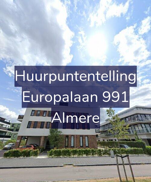 Foto gevel Huurpuntentelling voor Europalaan 991, Almere