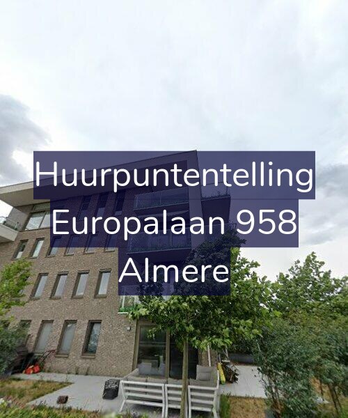Foto gevel Huurpuntentelling voor Europalaan 958, Almere