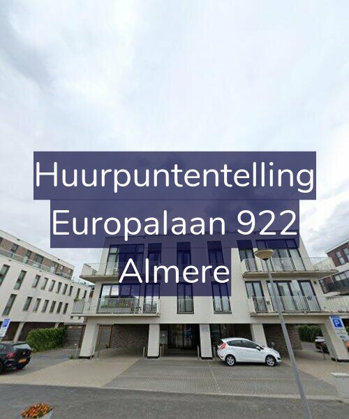 Foto gevel Huurpuntentelling voor Europalaan 922, Almere