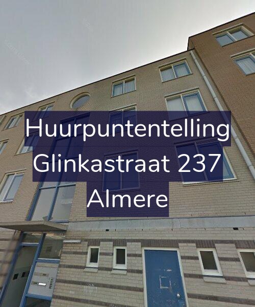 Foto gevel Huurpuntentelling voor Glinkastraat 237, Almere