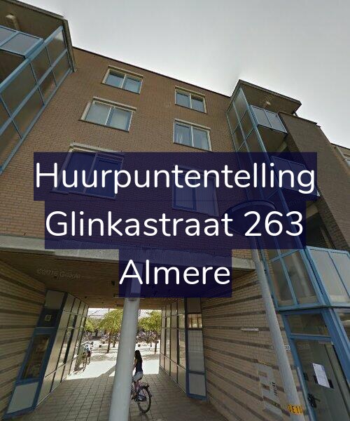 Foto gevel Huurpuntentelling voor Glinkastraat 263, Almere