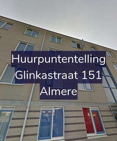 Foto gevel Huurpuntentelling voor Glinkastraat 151, Almere