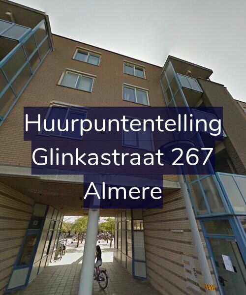 Foto gevel Huurpuntentelling voor Glinkastraat 267, Almere