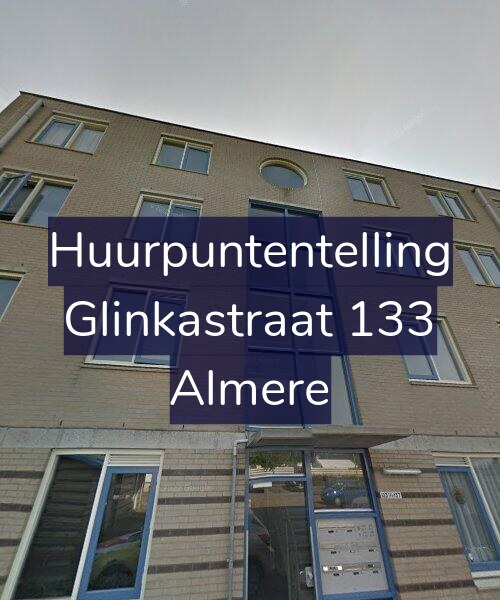 Foto gevel Huurpuntentelling voor Glinkastraat 133, Almere