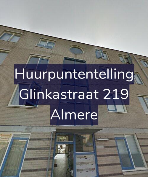 Foto gevel Huurpuntentelling voor Glinkastraat 219, Almere