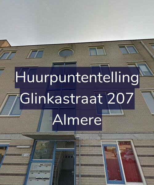 Foto gevel Huurpuntentelling voor Glinkastraat 207, Almere