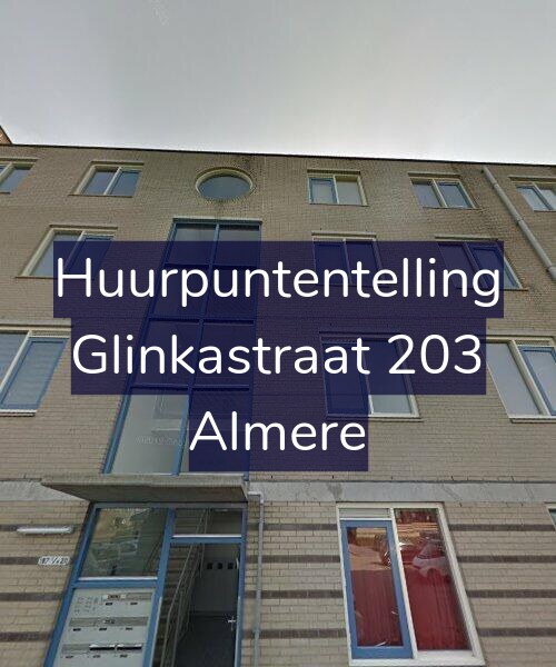 Foto gevel Huurpuntentelling voor Glinkastraat 203, Almere