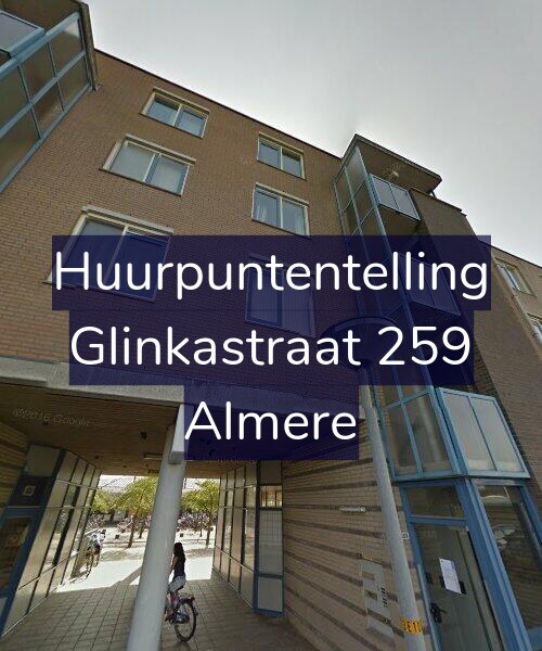 Foto gevel Huurpuntentelling voor Glinkastraat 259, Almere