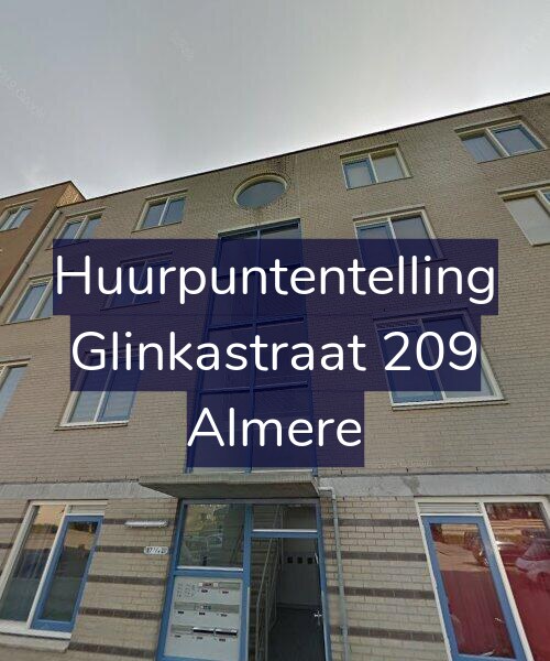 Foto gevel Huurpuntentelling voor Glinkastraat 209, Almere