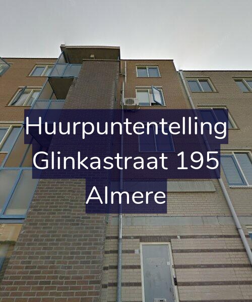 Foto gevel Huurpuntentelling voor Glinkastraat 195, Almere