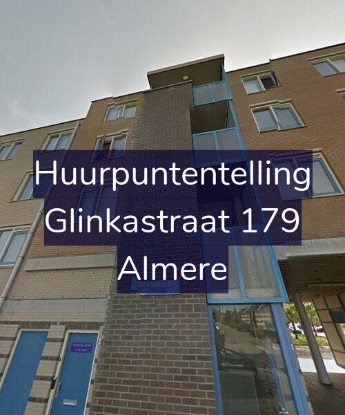 Foto gevel Huurpuntentelling voor Glinkastraat 179, Almere