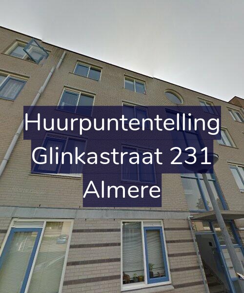 Foto gevel Huurpuntentelling voor Glinkastraat 231, Almere