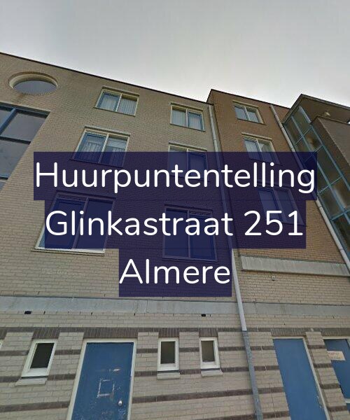 Foto gevel Huurpuntentelling voor Glinkastraat 251, Almere