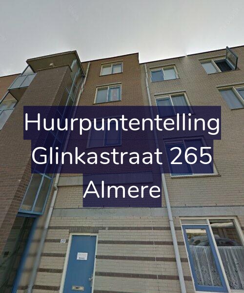 Foto gevel Huurpuntentelling voor Glinkastraat 265, Almere