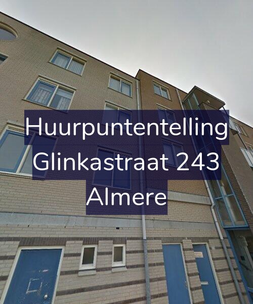 Foto gevel Huurpuntentelling voor Glinkastraat 243, Almere