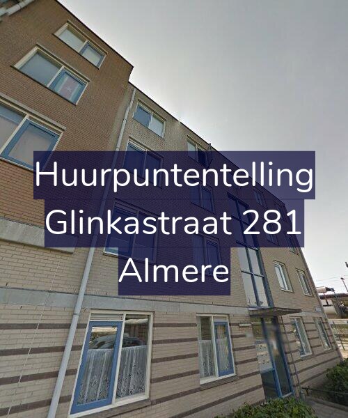 Foto gevel Huurpuntentelling voor Glinkastraat 281, Almere