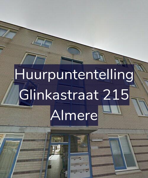 Foto gevel Huurpuntentelling voor Glinkastraat 215, Almere