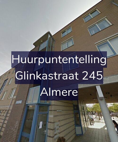 Foto gevel Huurpuntentelling voor Glinkastraat 245, Almere