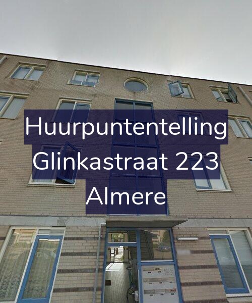 Foto gevel Huurpuntentelling voor Glinkastraat 223, Almere
