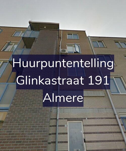 Foto gevel Huurpuntentelling voor Glinkastraat 191, Almere