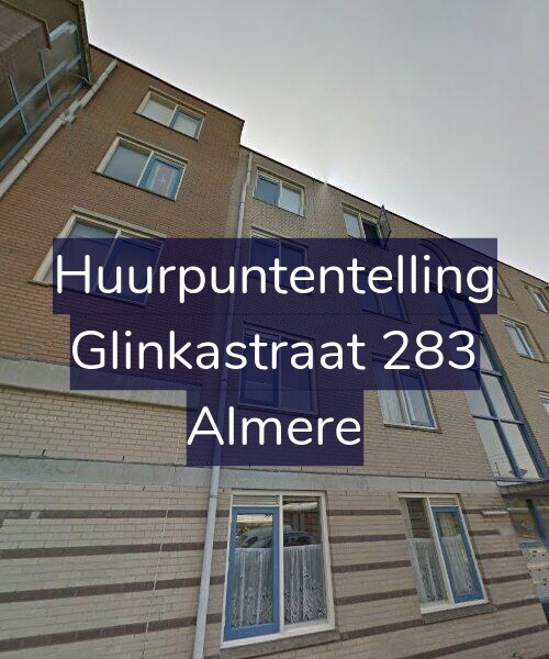 Foto gevel Huurpuntentelling voor Glinkastraat 283, Almere