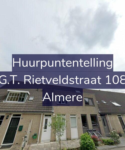 Foto gevel Huurpuntentelling voor G.T. Rietveldstraat 108, Almere