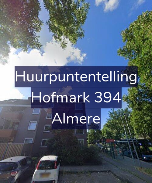Foto gevel Huurpuntentelling voor Hofmark 394, Almere