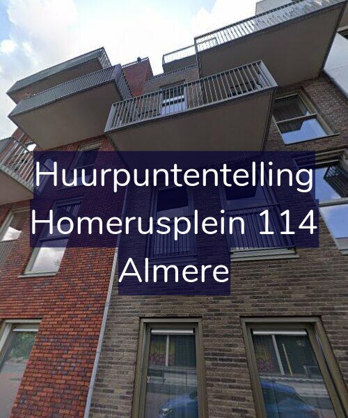 Foto gevel Huurpuntentelling voor Homerusplein 114, Almere