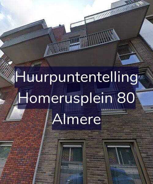 Foto gevel Huurpuntentelling voor Homerusplein 80, Almere