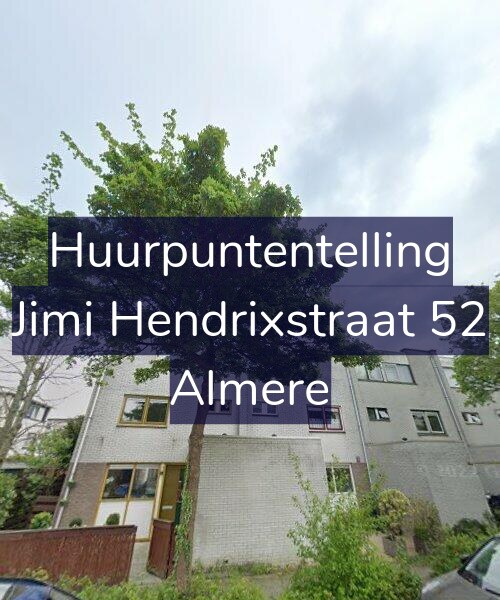 Foto gevel Huurpuntentelling voor Jimi Hendrixstraat 52, Almere