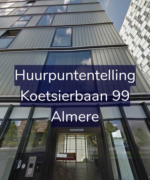 Foto gevel Huurpuntentelling voor Koetsierbaan 99, Almere