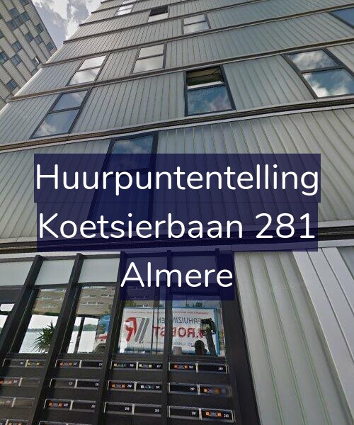 Foto gevel Huurpuntentelling voor Koetsierbaan 281, Almere