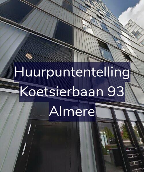 Foto gevel Huurpuntentelling voor Koetsierbaan 93, Almere