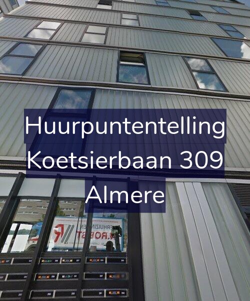 Foto gevel Huurpuntentelling voor Koetsierbaan 309, Almere