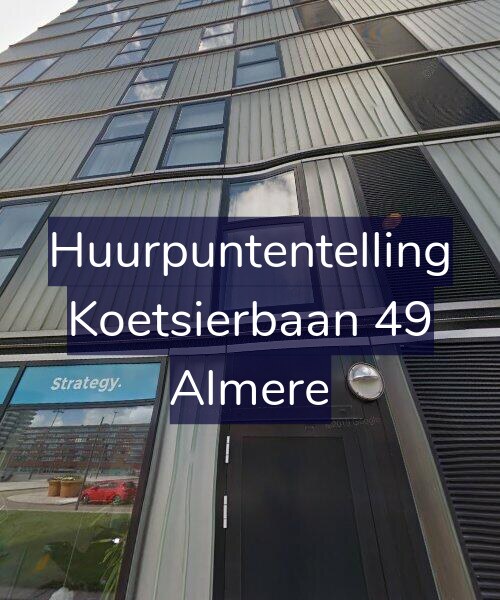 Foto gevel Huurpuntentelling voor Koetsierbaan 49, Almere