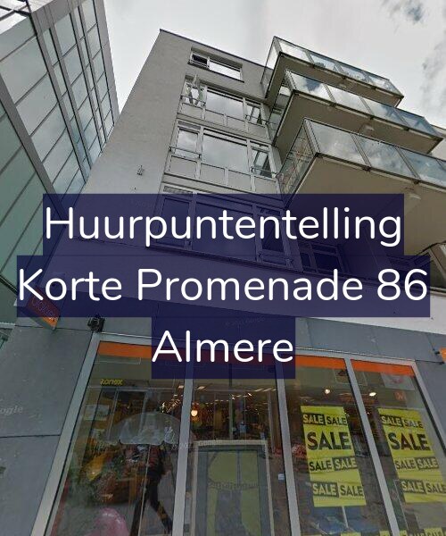 Foto gevel Huurpuntentelling voor Korte Promenade 86, Almere