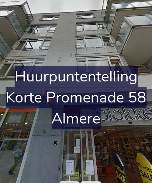 Foto gevel Huurpuntentelling voor Korte Promenade 58, Almere