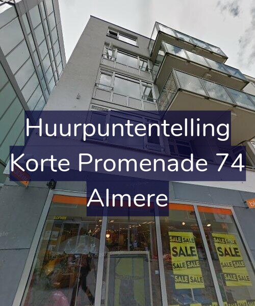 Foto gevel Huurpuntentelling voor Korte Promenade 74, Almere