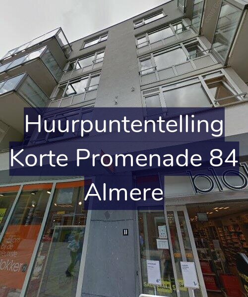Foto gevel Huurpuntentelling voor Korte Promenade 84, Almere