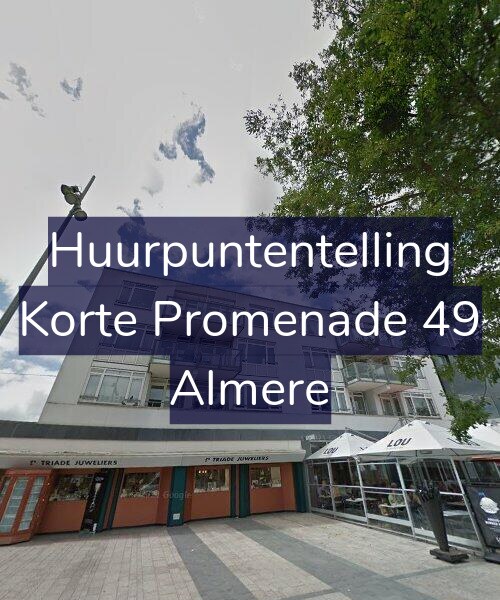 Foto gevel Huurpuntentelling voor Korte Promenade 49, Almere