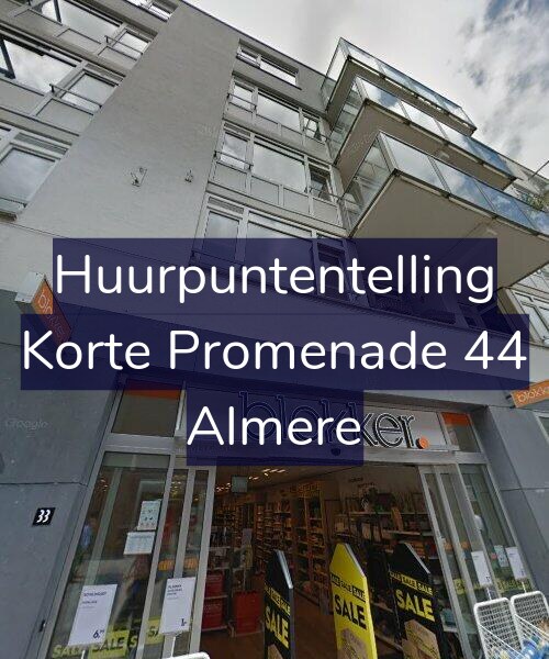 Foto gevel Huurpuntentelling voor Korte Promenade 44, Almere