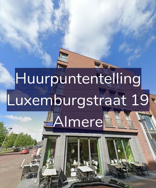Foto gevel Huurpuntentelling voor Luxemburgstraat 19, Almere