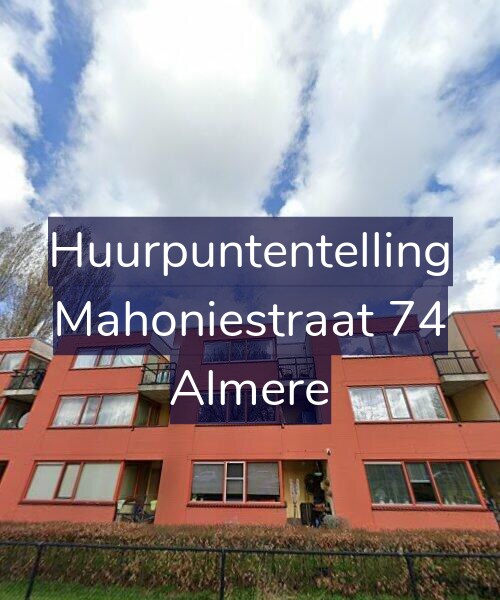 Foto gevel Huurpuntentelling voor Mahoniestraat 74, Almere