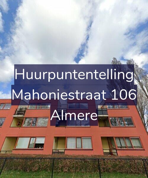 Foto gevel Huurpuntentelling voor Mahoniestraat 106, Almere