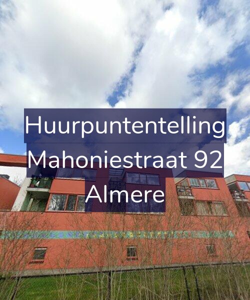 Foto gevel Huurpuntentelling voor Mahoniestraat 92, Almere