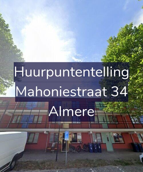 Foto gevel Huurpuntentelling voor Mahoniestraat 34, Almere