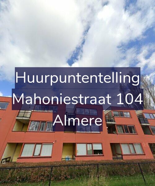 Foto gevel Huurpuntentelling voor Mahoniestraat 104, Almere