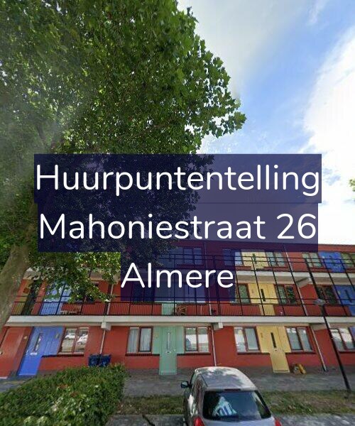Foto gevel Huurpuntentelling voor Mahoniestraat 26, Almere