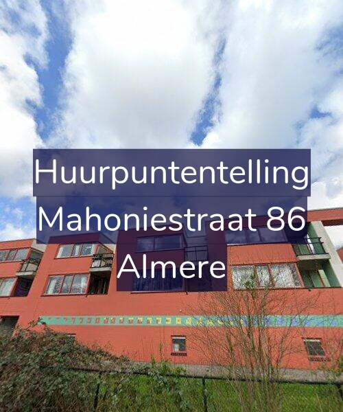 Foto gevel Huurpuntentelling voor Mahoniestraat 86, Almere