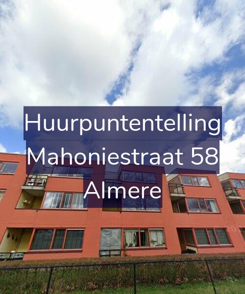 Foto gevel Huurpuntentelling voor Mahoniestraat 58, Almere